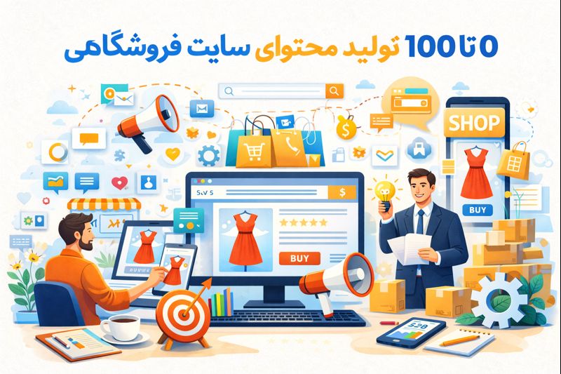 0 تا 100 تولید محتوی سایت فروشگاهی